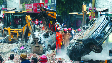 सत्य निकेतन में इमारत ढहने से पांच की मौत