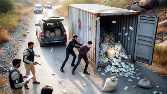 400 करोड़ के पुराने नोटों से भरा कंटेनर लूटा, इलाके में मची सनसनी