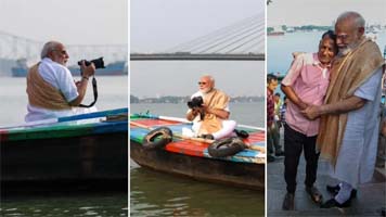 नाव पर बैठे, नाविक को गले लगाया... PM मोदी ने हुगली नदी में किया नौका विहार, इस तस्वीर ने जीता सबका दिल