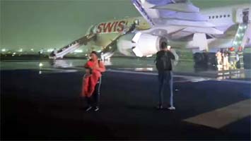 दिल्ली एयरपोर्ट पर स्विस एयर की फ्लाइट का इंजन फेल, आग भी लगी; 6 यात्री घायल