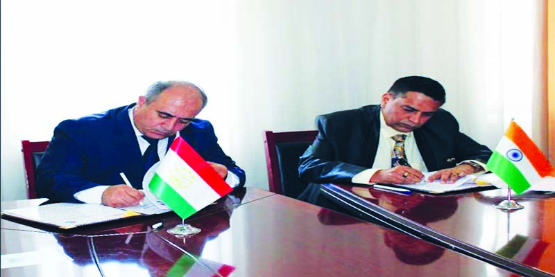 एमईआरआई सेंटर फॉर इंटरनेशनल स्टडीज और ताजिकिस्तान  के सेंटर फॉर स्ट्रैटेजिक रिसर्च के बीच एमओयू हुए हस्ताक्षर